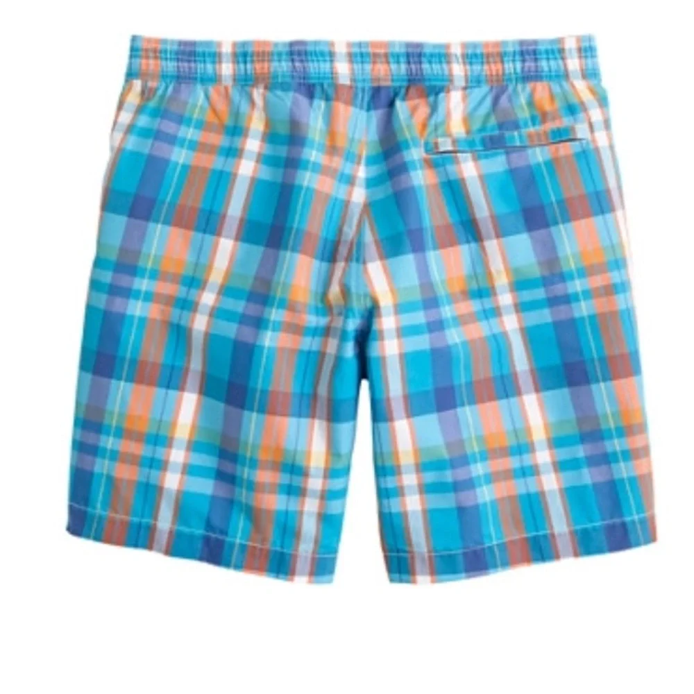 J. Crew - Mens 7” Plaid Board Shorts Swim Trunks